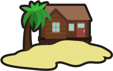 Beach House - Cartoon (550x550)
