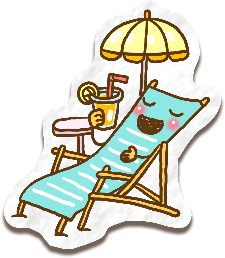 Cartoon Beach Chairs - Cartoon Beach Chairs (1446x1388)
