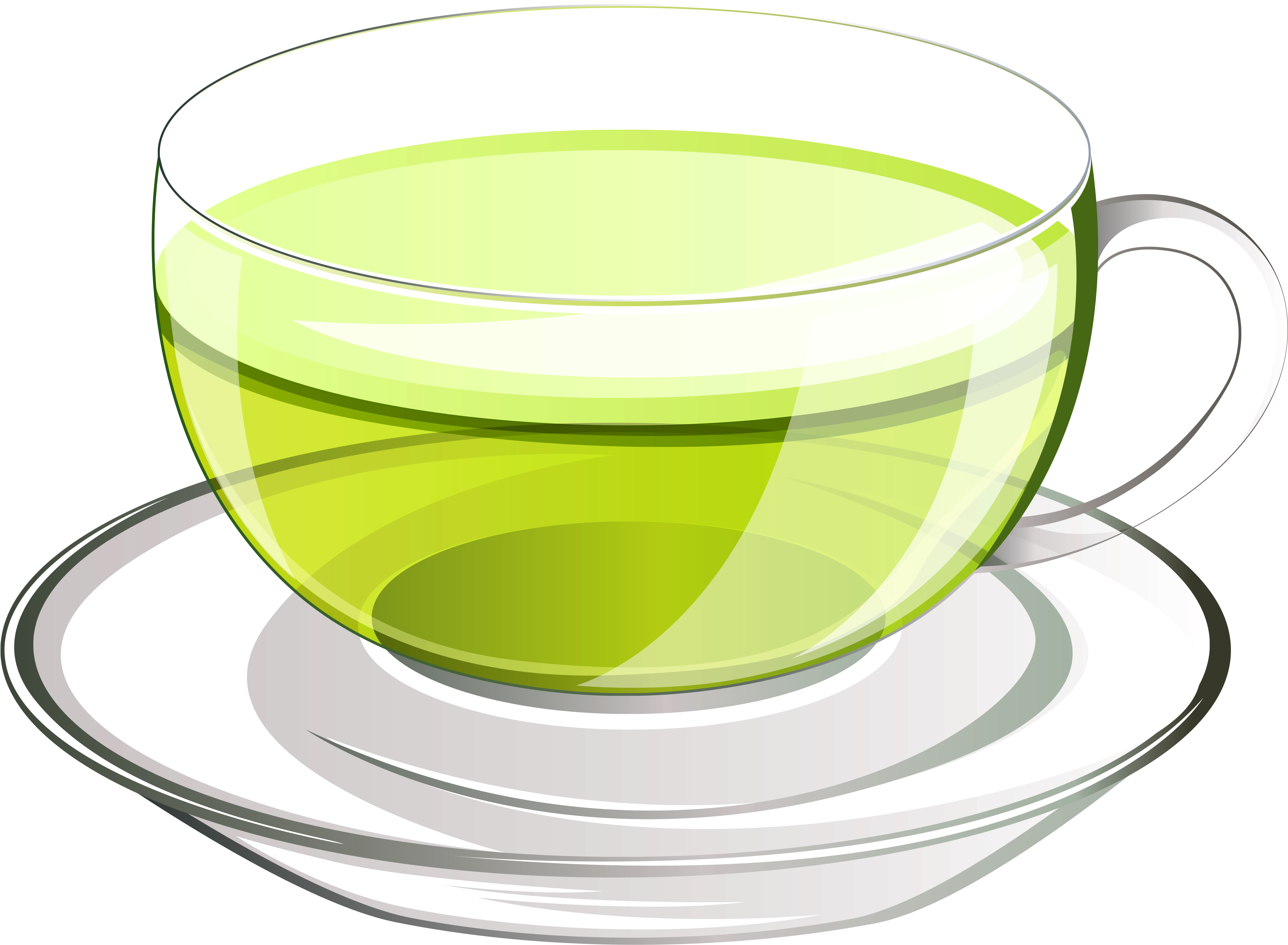 Tea Cup Clipart Full Cup - Green Tea Cup Png (4922x3724)