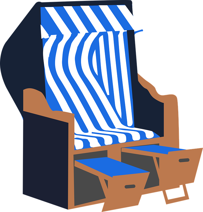 Pin Beach Chair Clipart - Cartoon Summer Holiday Png (689x720)