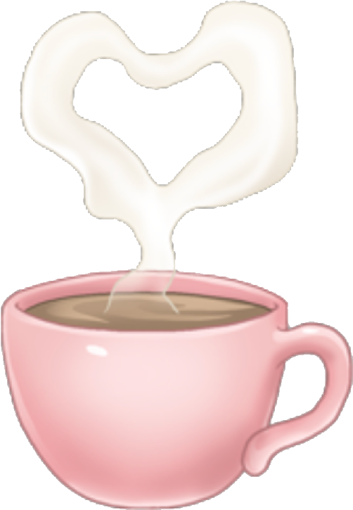 Arimoji Coffee Heart Pink Cute Tumblr Drink Sticker - Beverages (1024x1024)