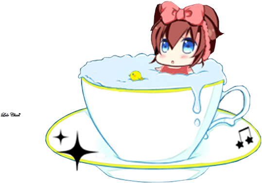 Ran Mouri In The Cup Cute Render By Lolo Chan123 - Rachel Moore (900x600)
