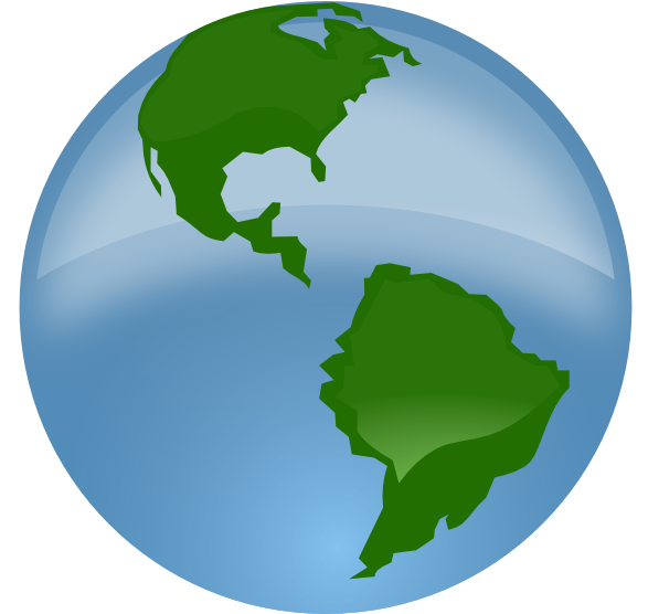 Globe Clip Art At Clkercom Vector Online - Western Hemisphere Globe Clipart (600x567)