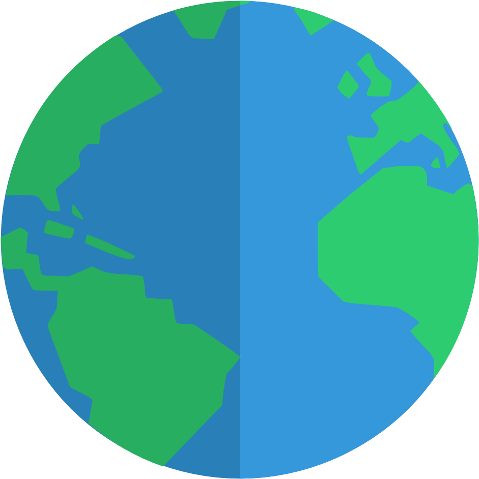 Free Shapes Icons - Flat Globe Icon Png (1024x1024)