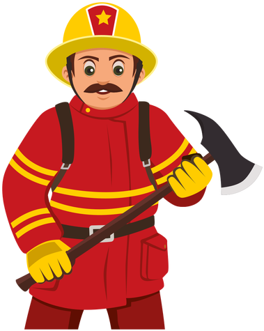 Fireman Cartoon Character - Fireman Cartoon Png (512x512)