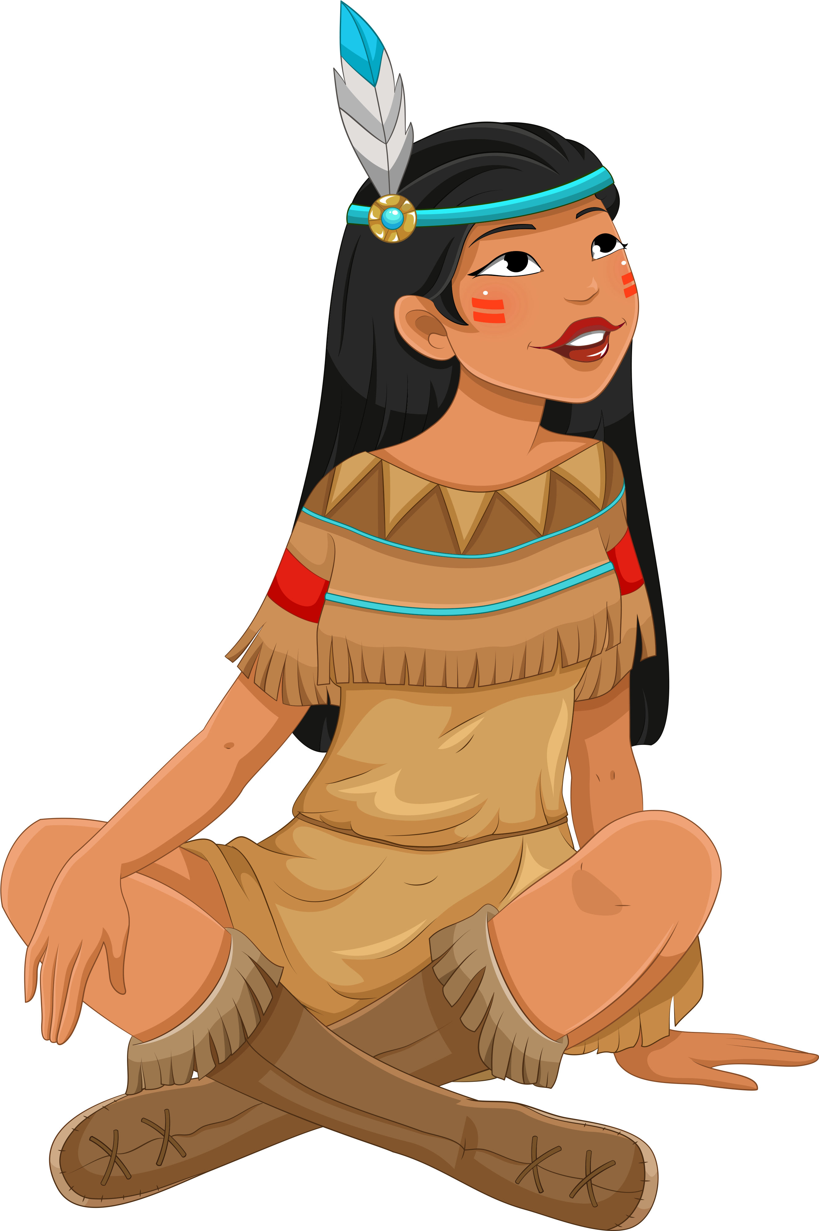 Chick Clipart Thanksgiving - Native American Clipart Png (2809x4120)