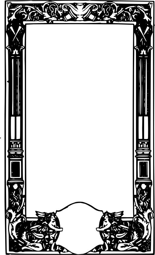 Free Angel Frame - Ornate Border (512x844)