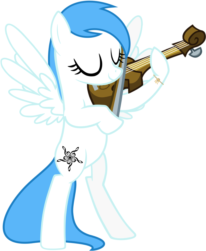 Angel Wings Playing The Violin By Radiant Eclipse - My Little Pony Violin (894x894)