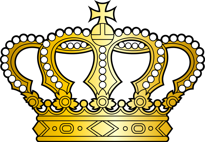 Crown Clipart No Background - Crown With Cross Png (800x558)