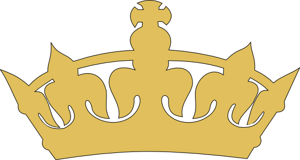 Golden Crown Clip Art At Clker - Transparent Golden Crown Logo (600x321)