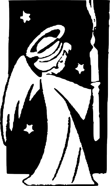 Baby, Candle, Outline, Angel, Night, Wings, Holding - Angel With Candle (379x640)