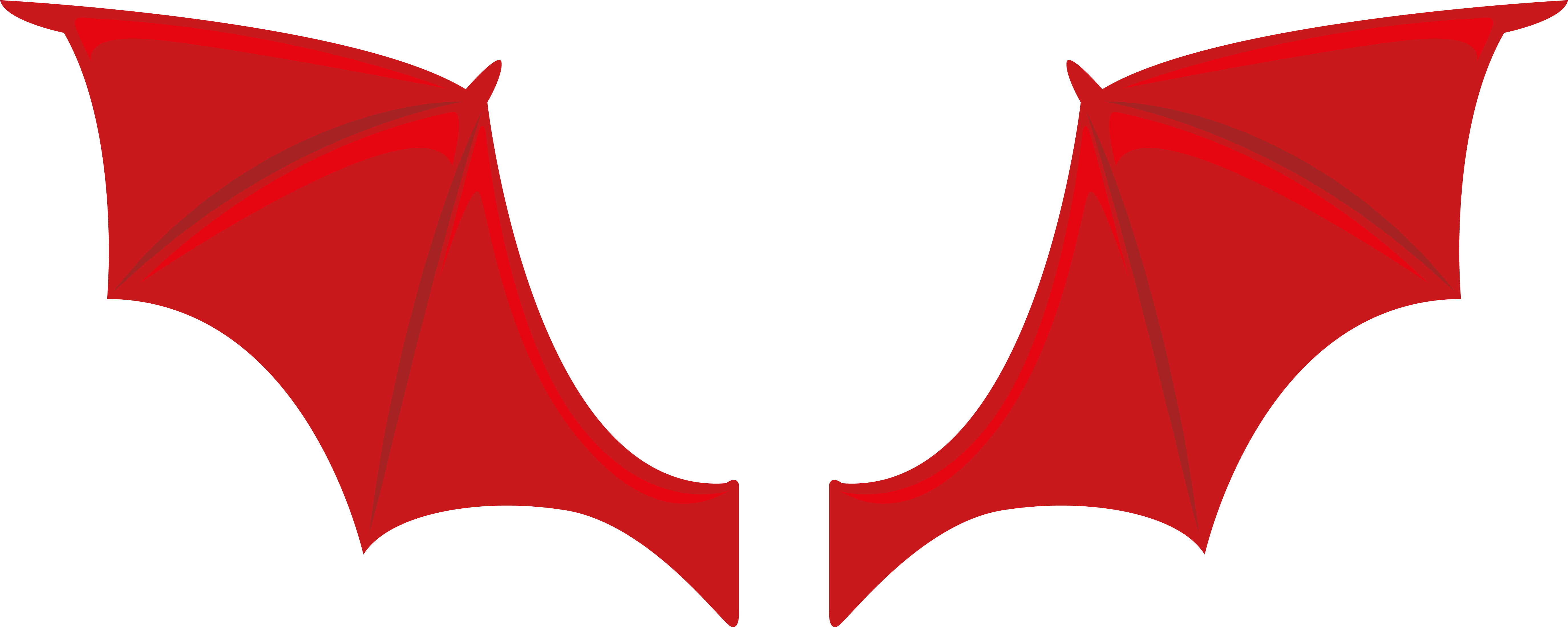 Devil Angel Icon - Devil Wings Png (5497x2199)