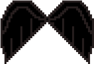 Black Angel Wings By - Ribbon (960x640)