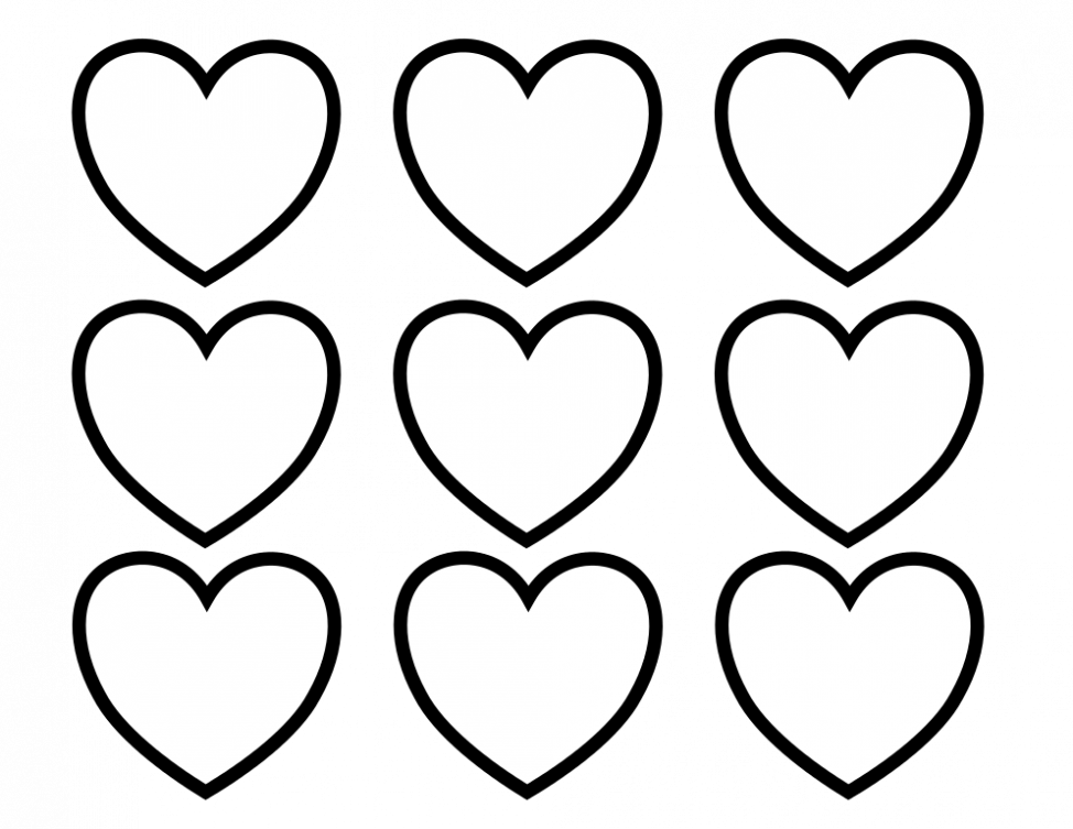 55 Heart Coloring Pages - Valentines Day Hearts Coloring Pages (974x753)