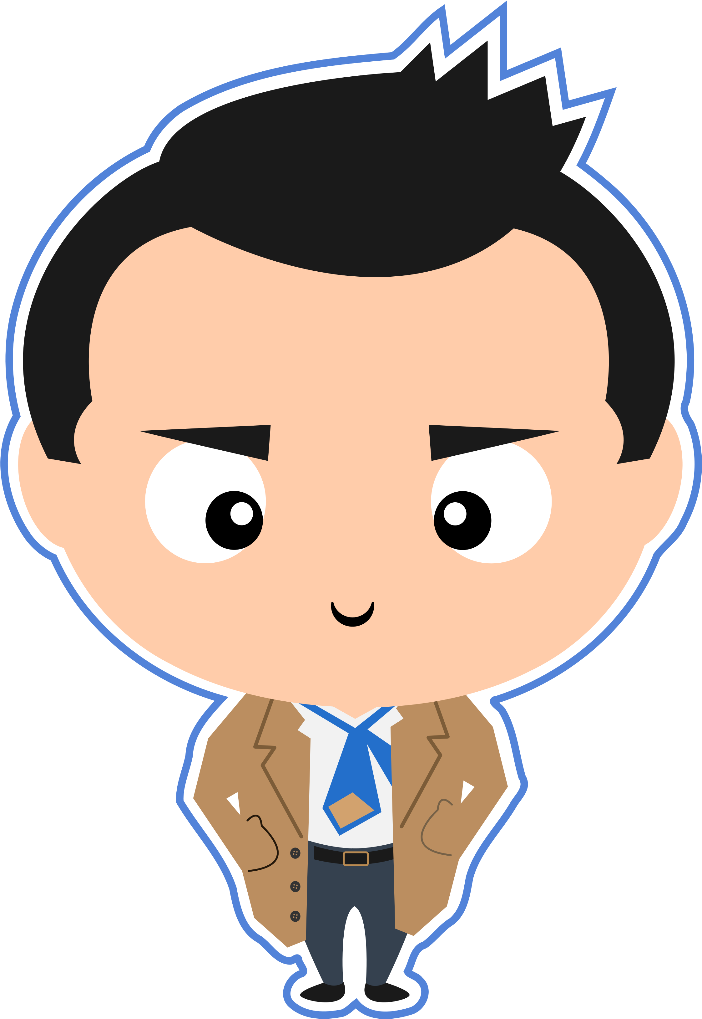 Castiel The Angel From Supernatural - Supernatural Cute Png (2550x3300)