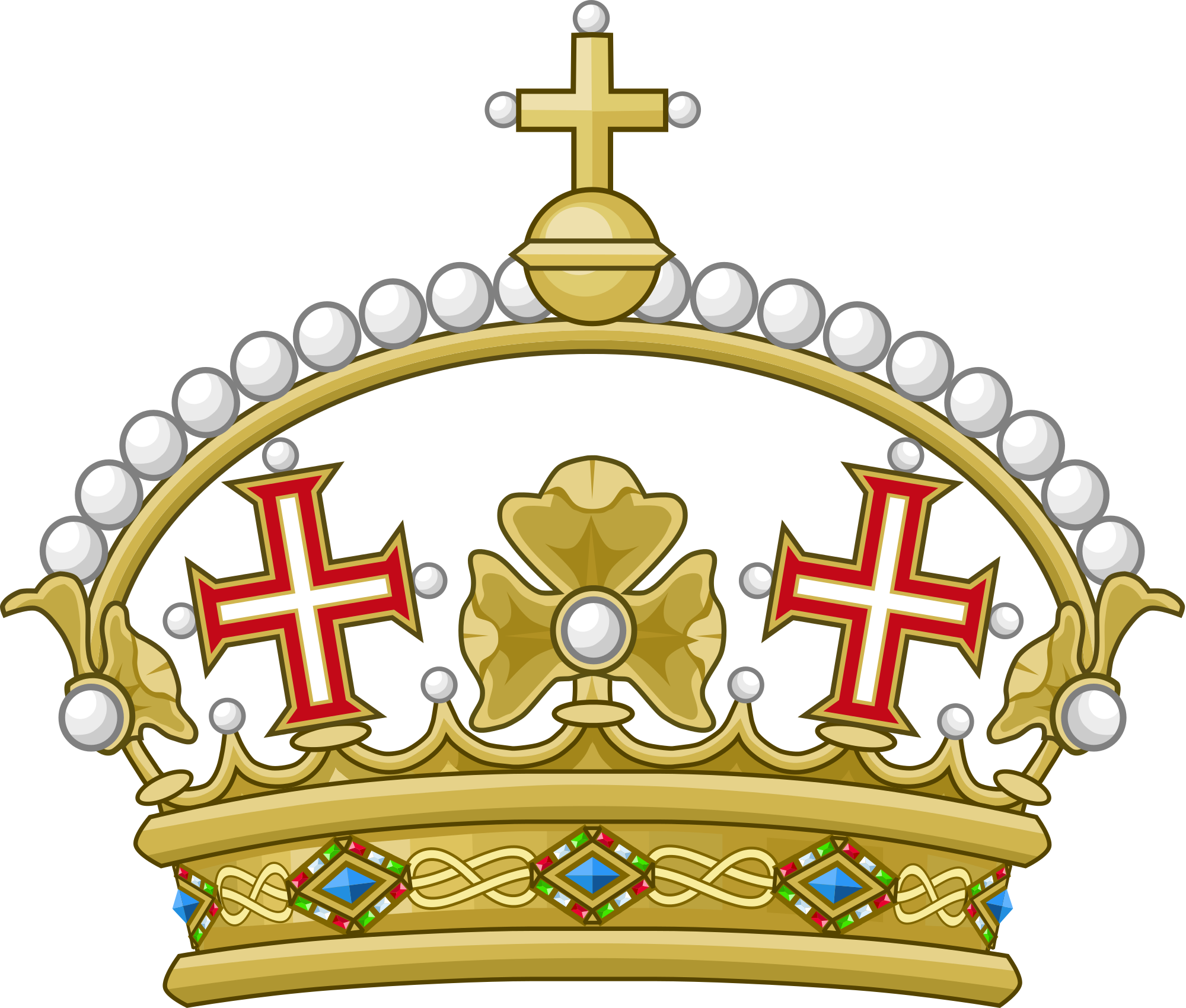 Crown Clipart Italian - Crowns Herald Russia Svg (2000x1700)