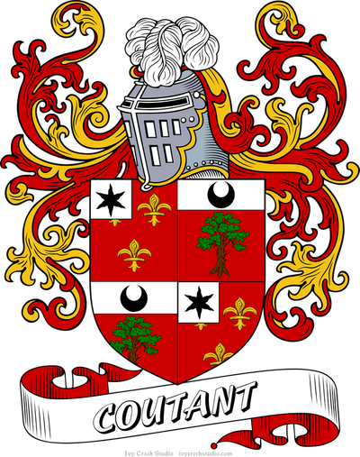 Coutant - Morgan Coat Of Arms Tile Coaster (400x507)