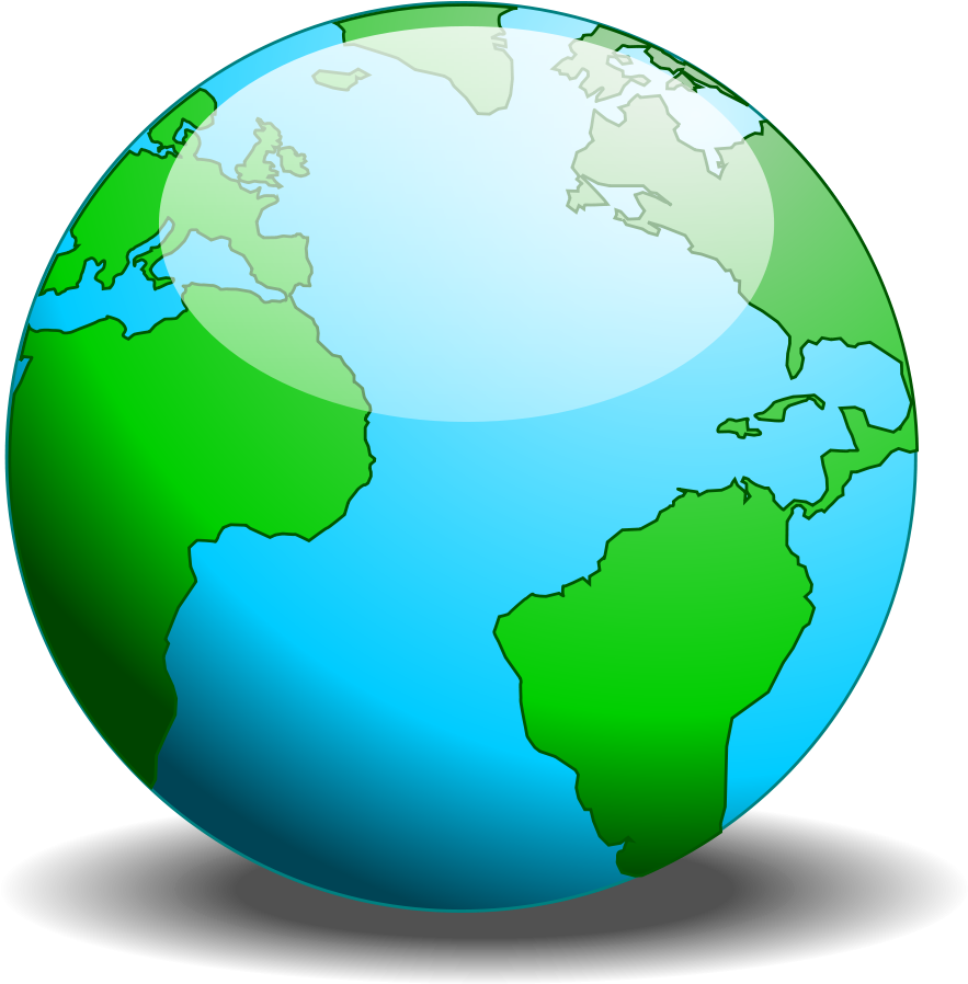 Simple Globe Vector - Earth (889x900)