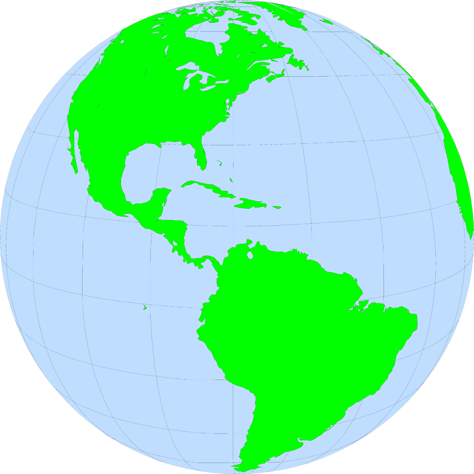North South America Global World - North America On The Globe (958x958)