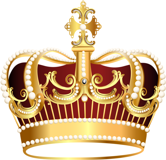Golden Crown Transparent Png Clip Art Image - Crown Transparent (600x568)