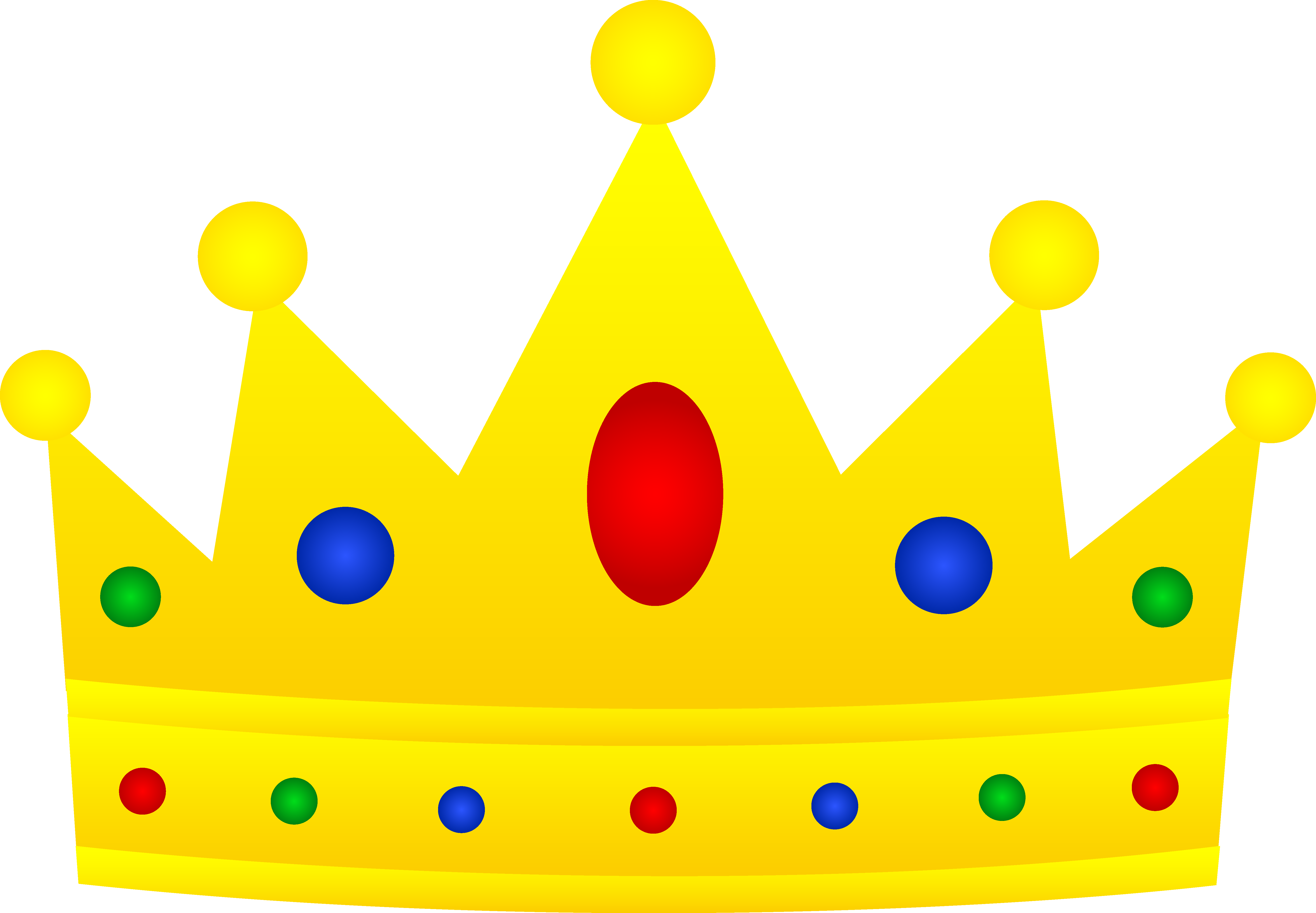 Yellow Crown Clipart - Cartoon Crowns (6017x4174)