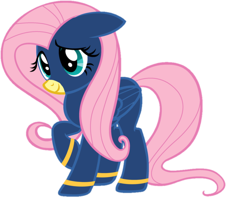 Fluttershy In Blue Angels Suit By Airbusthebest - December 21 (894x894)