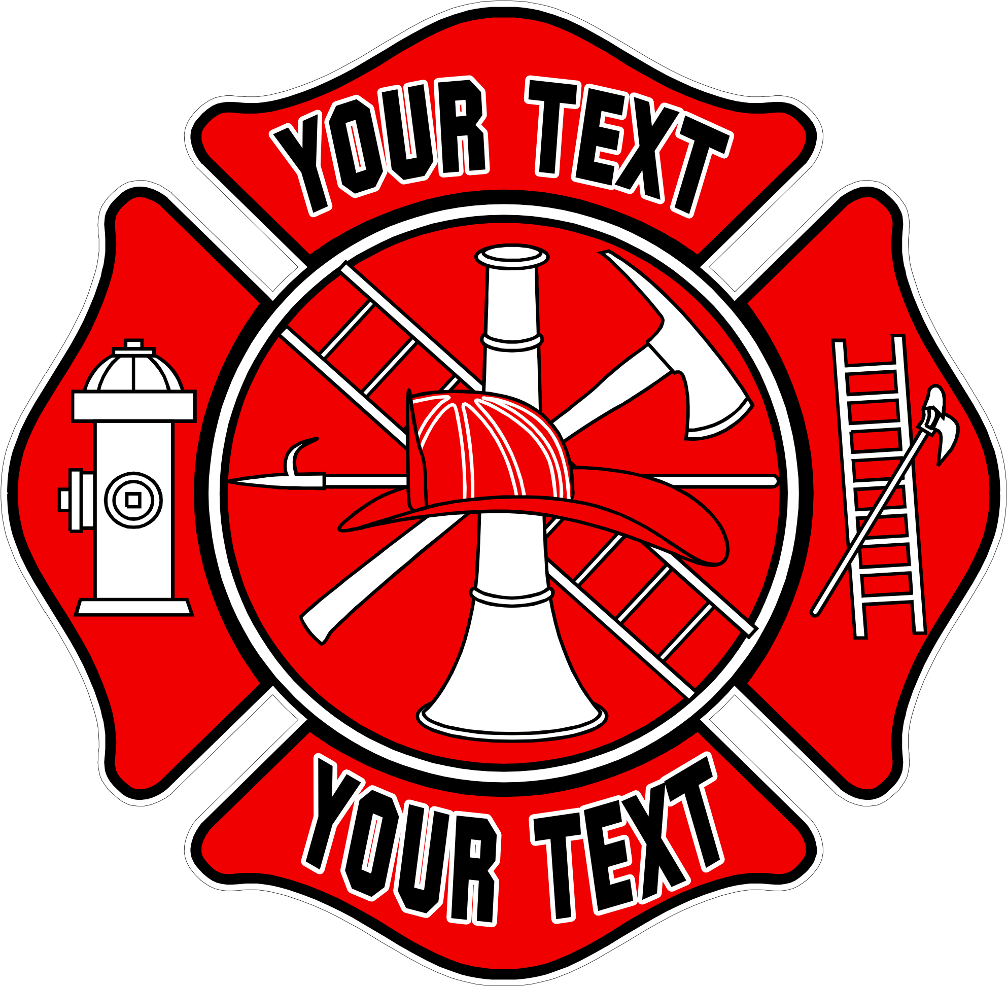 Fire Department Maltese Cross 105395 - Smokey The Bear Sticker (2250x1956)