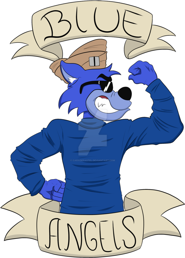 Blue Angels By Caradepastel - Cartoon (749x1066)