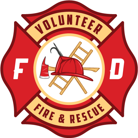 Volunteer Firefighter Logo Png - Fire Department Badge (485x464)
