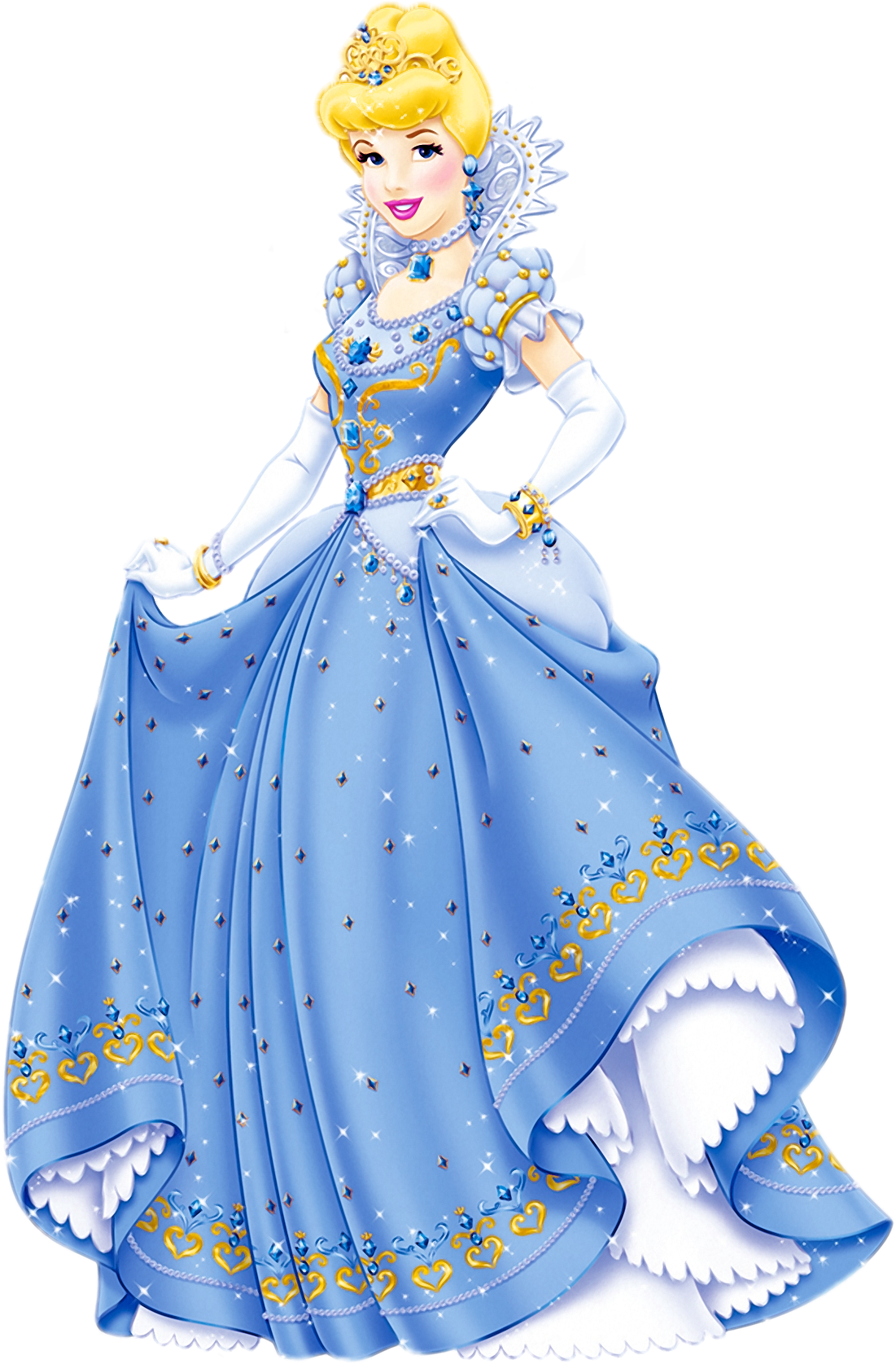 Kiss Clipart Cinderella - Princess Png (1135x1720)