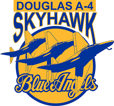 'a 4 Skyhawk Blue Angels' T Shirt By Mbk13 - Blue Angels (400x371)