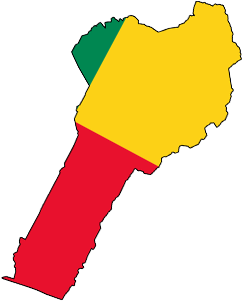 Benin Map Flag - Benin Flag Map (400x300)