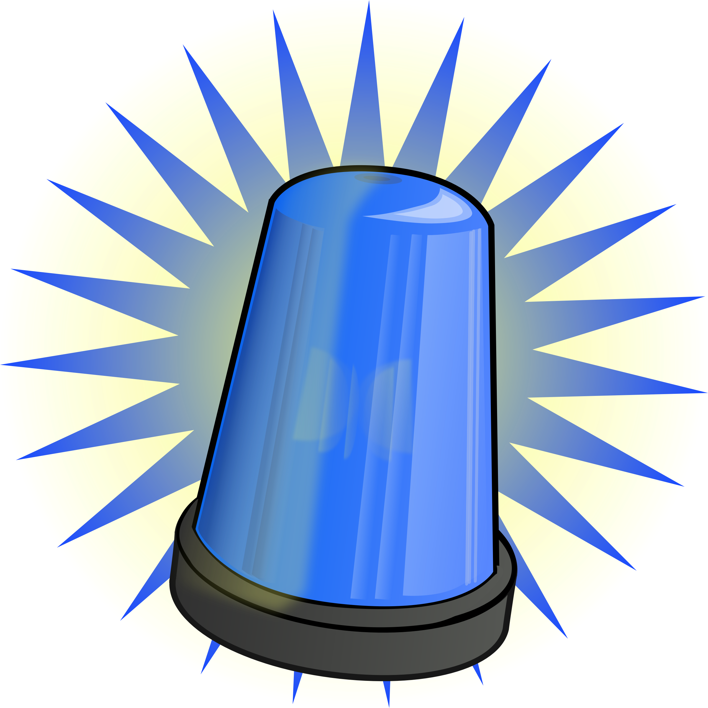 Blue Signal Light - Police Light Clip Art (2400x2400)