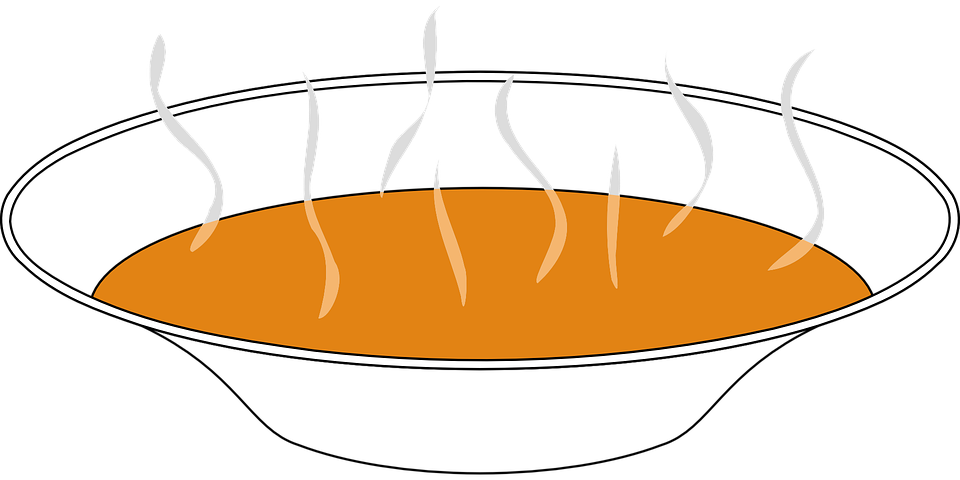 Chicken Soup Clipart Hot Soup - Cartoon Bowl Of Soup (960x480)