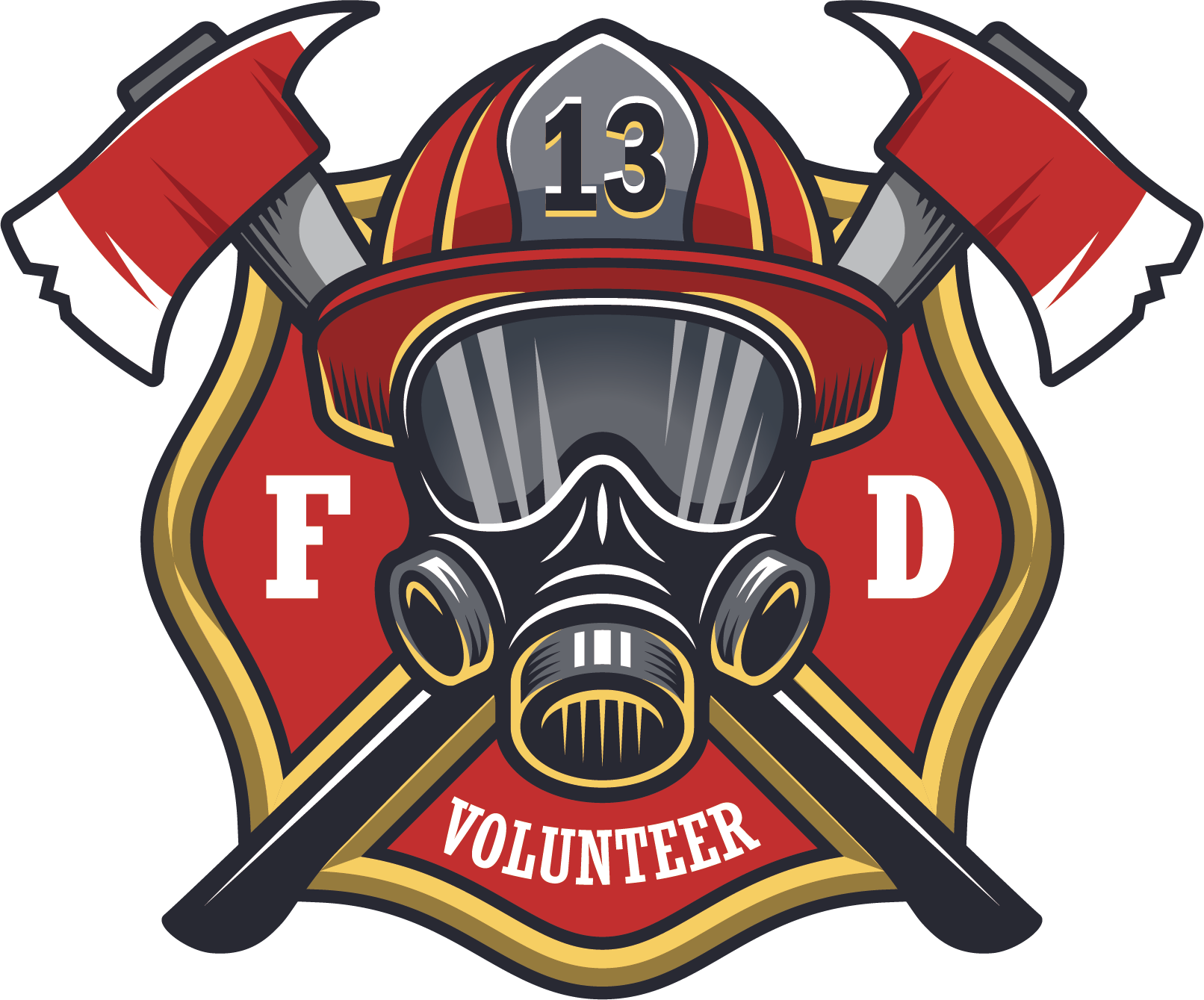 Firefighter Sticker Decal Fire Department - Firefighter Logo Png (1612x1339)