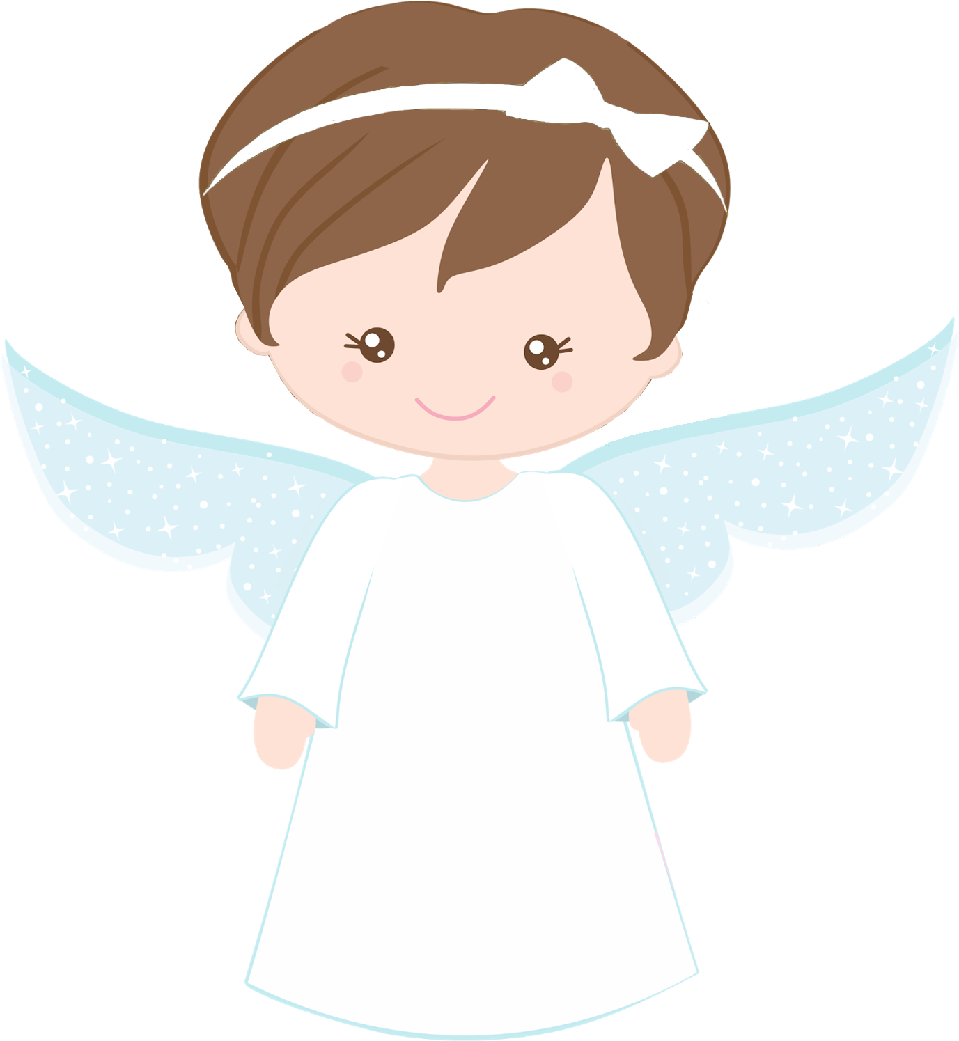 Anjo Menina Cabelo Curto - Bautismo Varon Angelito Png (1422x1600)