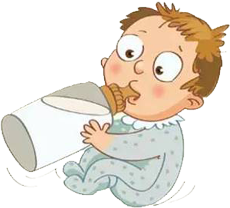 Milk Cartoon Child Drinking - Milk Cartoon Child Drinking (500x500)