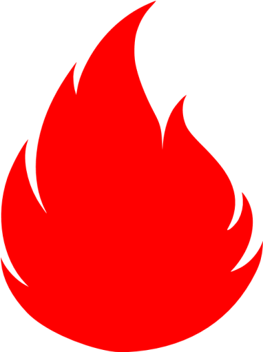 Red Flame 2 Icon - Flame Clipart Black And White (512x512)
