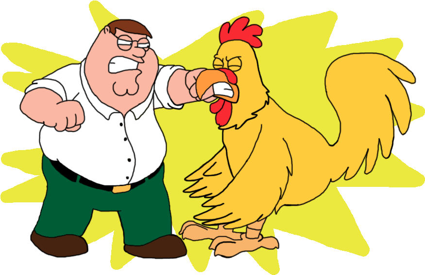 Peter Griffin Homer Simpson Ernie The Giant Chicken - Peter Griffin Homer Simpson Ernie The Giant Chicken (900x580)