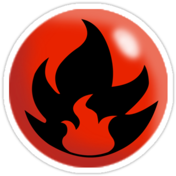 Fire-type Pokemon Symbol - Pokemon Fire Type Logo (375x360)