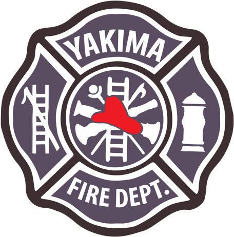 Yakima Fire Department Logo - Fire Department - Throw Blanket (488x480)