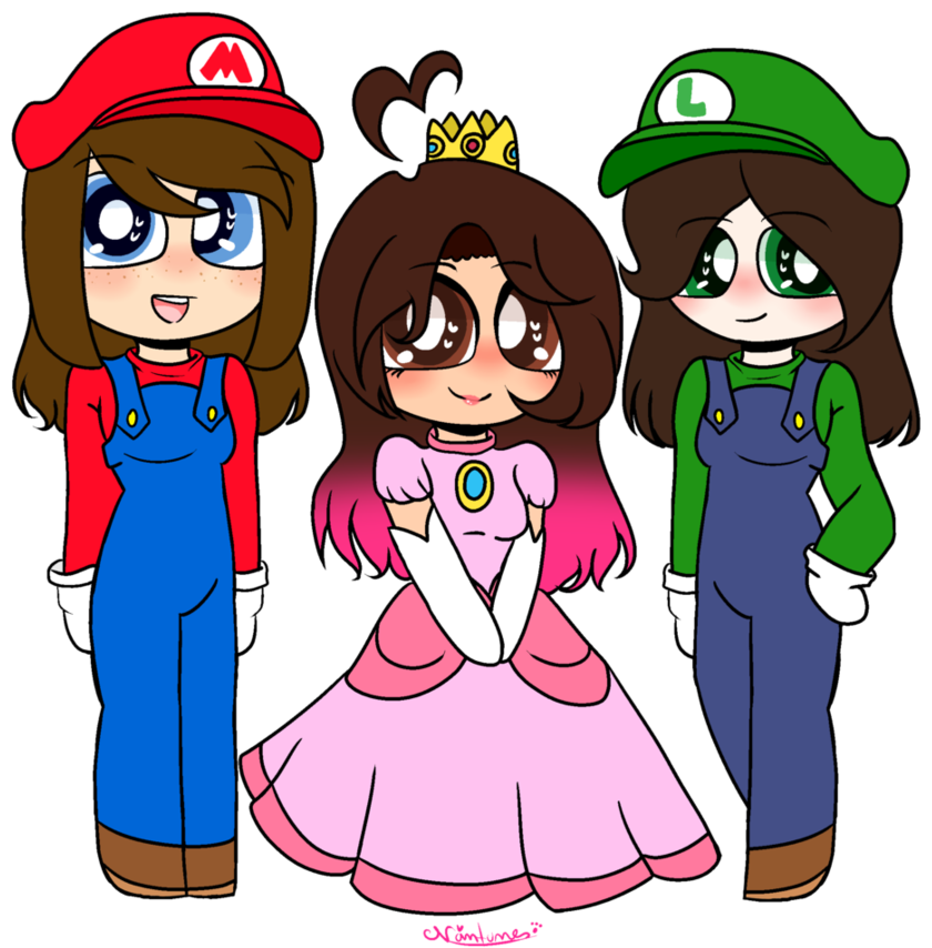 ~super Mario Team By Nini The Angel Kitty - Nini Blucloudzz (918x871)
