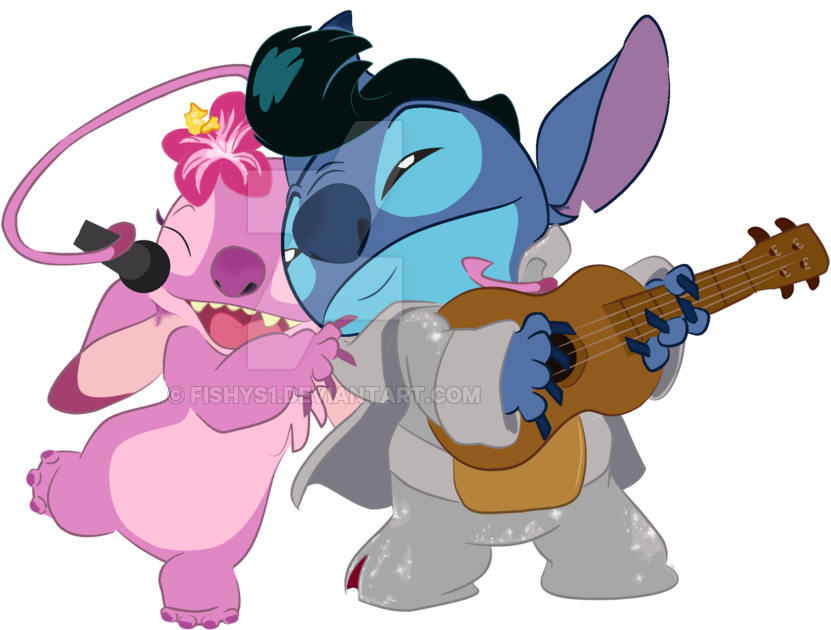 Stitch Angel Band By Fishys1 On Deviantart - Stitch And Angel Png (1024x901)