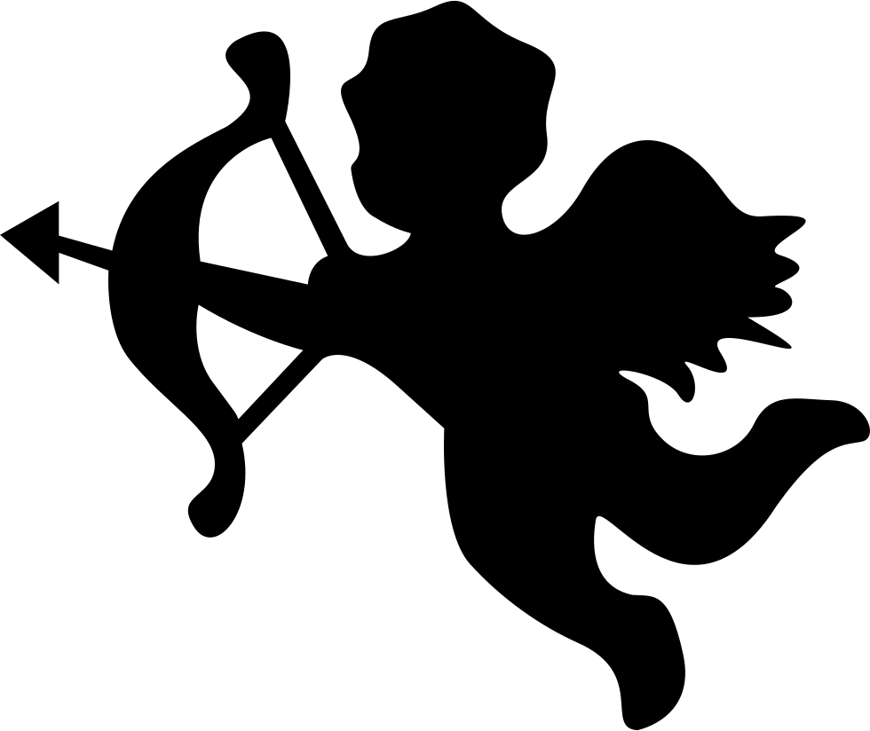 Cupid Angel Silhouette Comments - Wedding Cake Topper Silhouette Groom And Bride, Acrylic (980x824)
