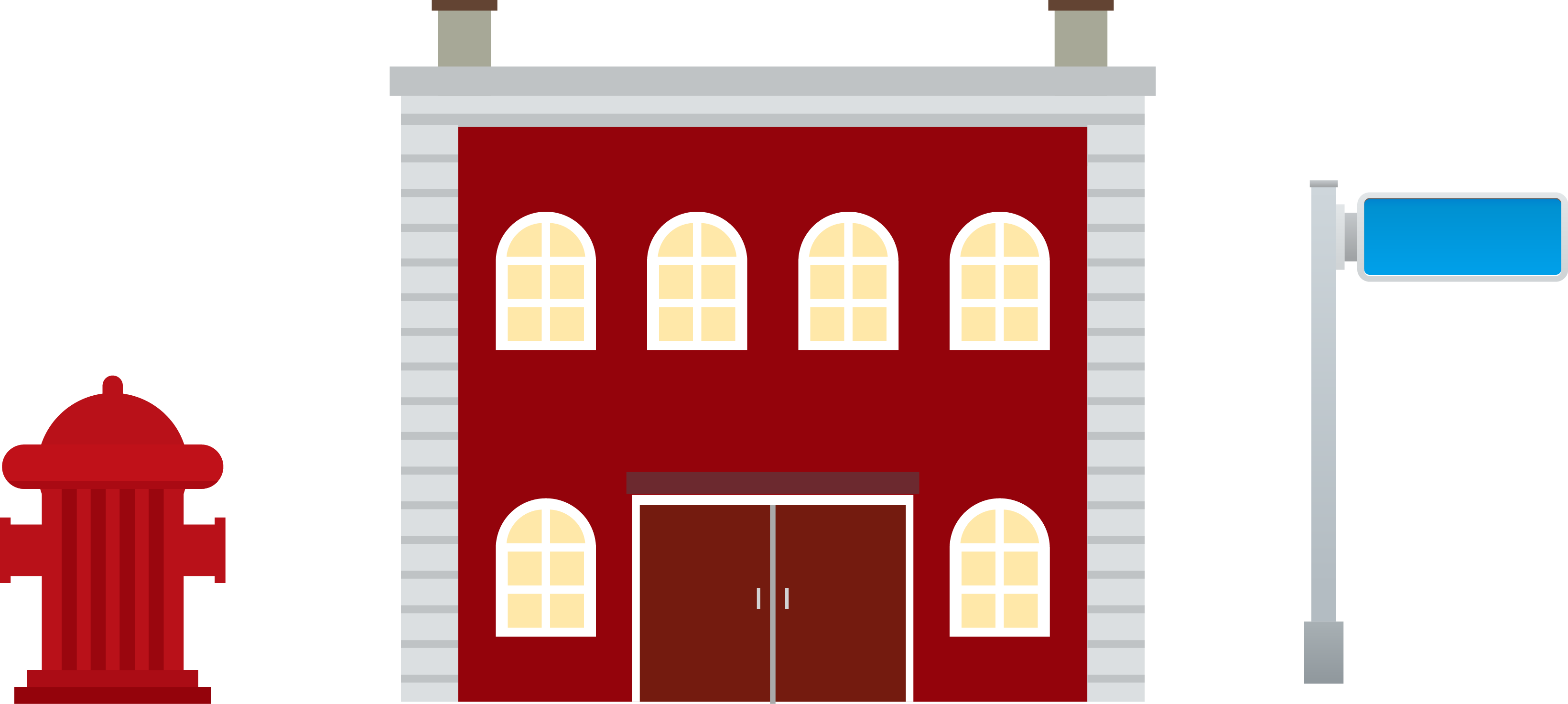 House Building Cartoon Clip Art - Fire Station (3281x1473)