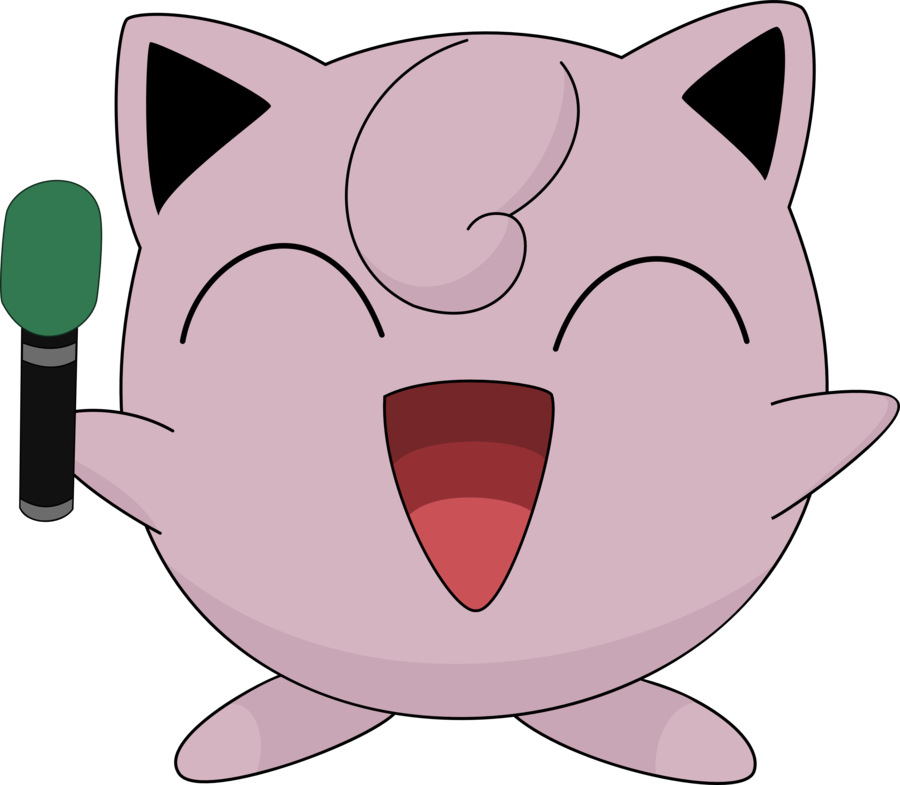 Clip Art People Singing - Jigglypuff Microphone (900x785)