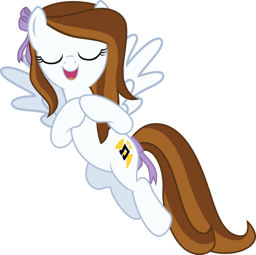 Angelic Harmony Singing By Pilot231 - Pegasus Flying Mlp Oc (895x892)