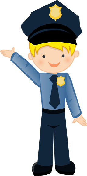 Bombeiros E Polícia - Police Clipart (286x579)