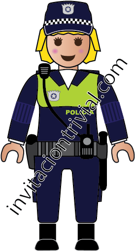 Click Playmobil Policia Municipal Uniforme Mujer Fosforito - Policia Nacional Civil Animado (413x591)