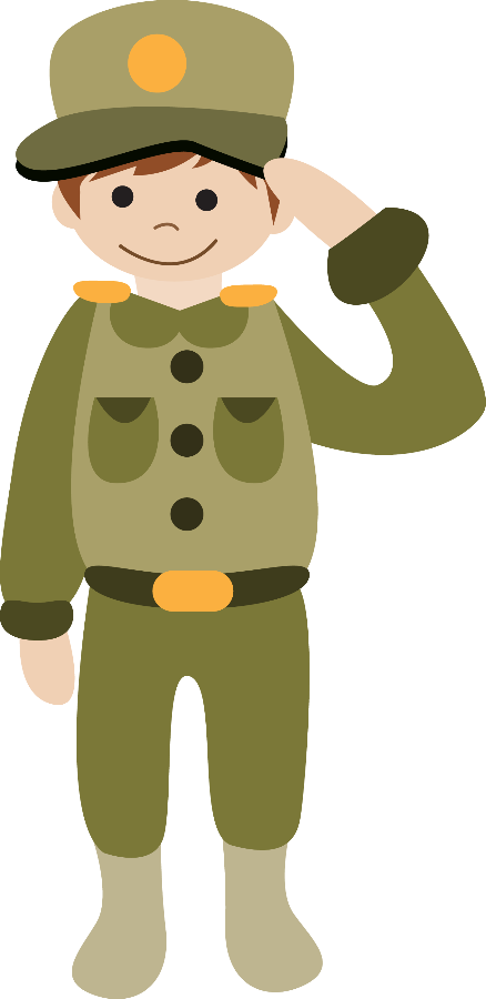 Polícia * Exército* Marinha - Army Kid Clipart (438x900)